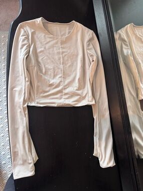 lululemon athletica Crop Long Sleeve Top - Light Beige